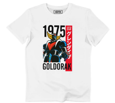 Goldorak 1975 T-Shirt - Japanese Anime Graphic Tee Shirt white