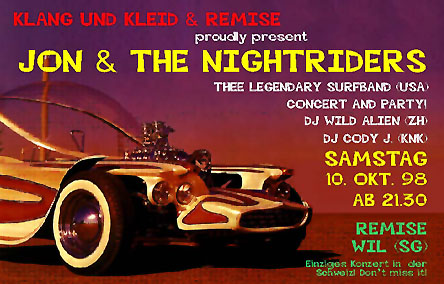 Konzert & Party:<br>Samstag, 10.10.98