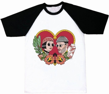 Leon and Mathilda Black Sleeves T-Shirt 